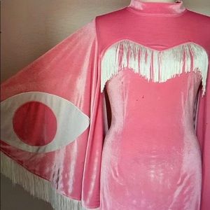 Fashion Brand Company - Pink Fringe Dolly Moth Dress - 2XL